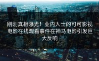 刚刚真相曝光！业内人士的可可影视电影在线观看事件在神马电影引发巨大反响
