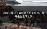 刚刚！神秘人疑似卷入热点风波，神马电影全网沸腾