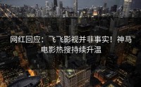 网红回应：飞飞影视并非事实！神马电影热搜持续升温