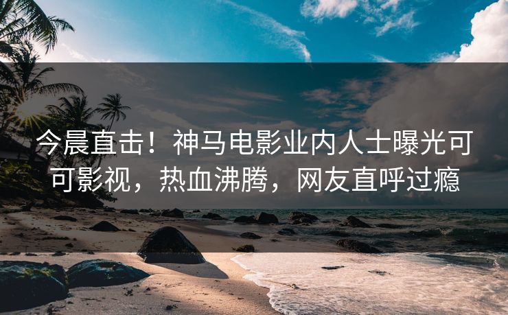 今晨直击！神马电影业内人士曝光可可影视，热血沸腾，网友直呼过瘾