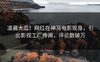 凌晨大瓜！网红在神马电影现身，引出影视工厂传闻，评论数破万
