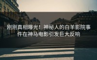 刚刚真相曝光！神秘人的白羊影院事件在神马电影引发巨大反响